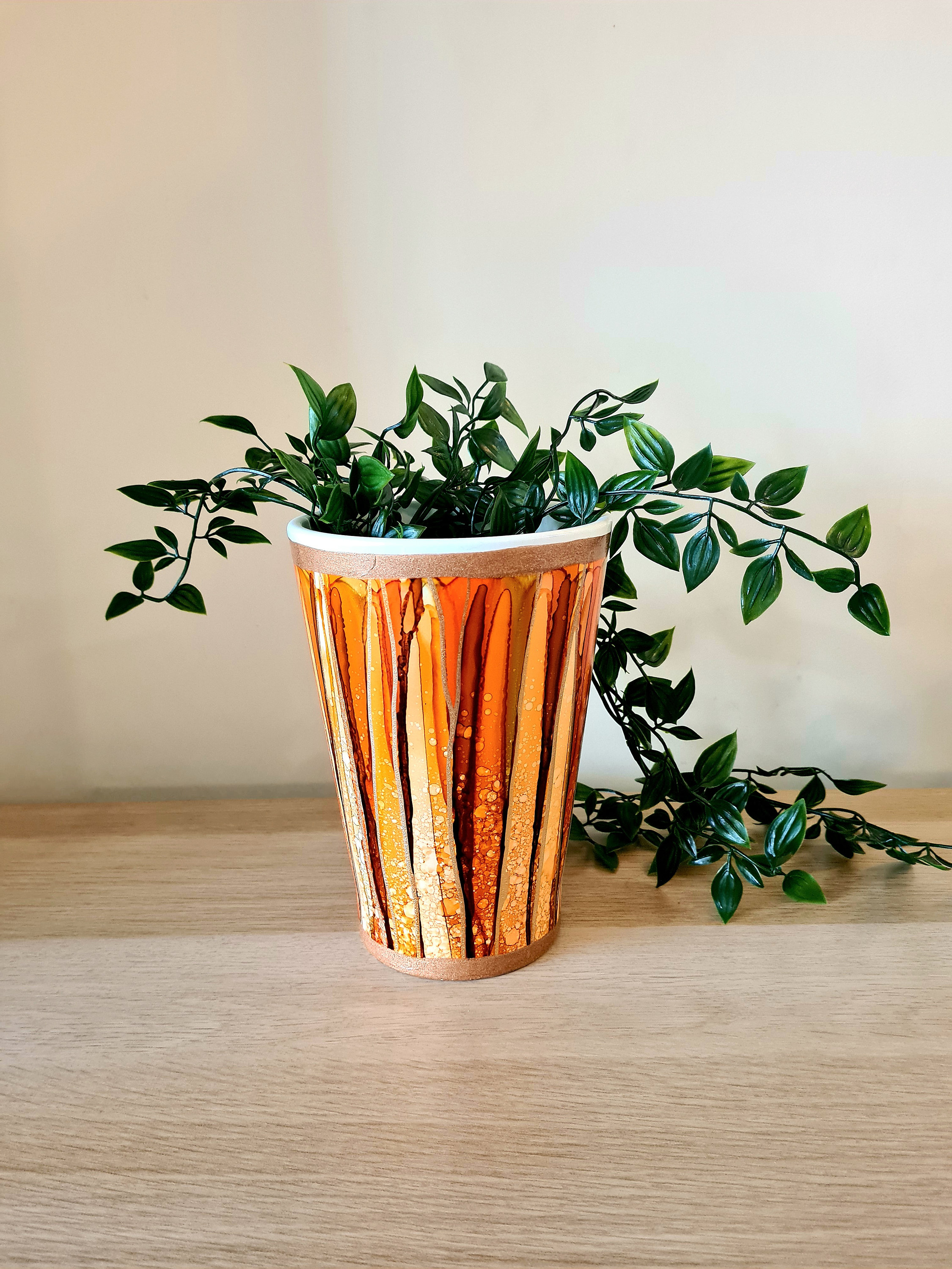 Hand Painted Ceramic Plant Pot Bright Colour Colourful Pot Etsy UK