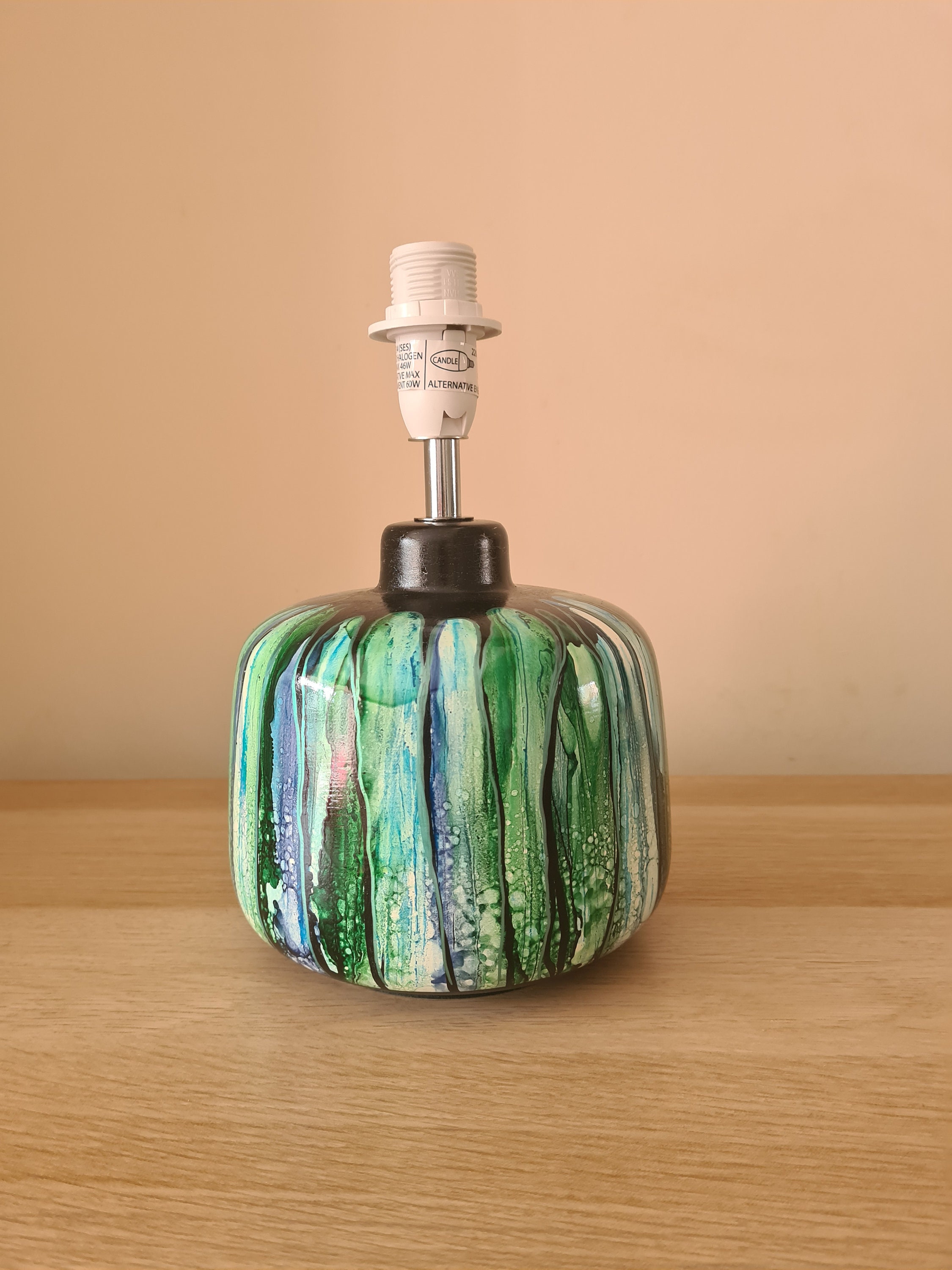 Hand Painted Table Lamp Ceramic Table Lamp Home Décor Etsy