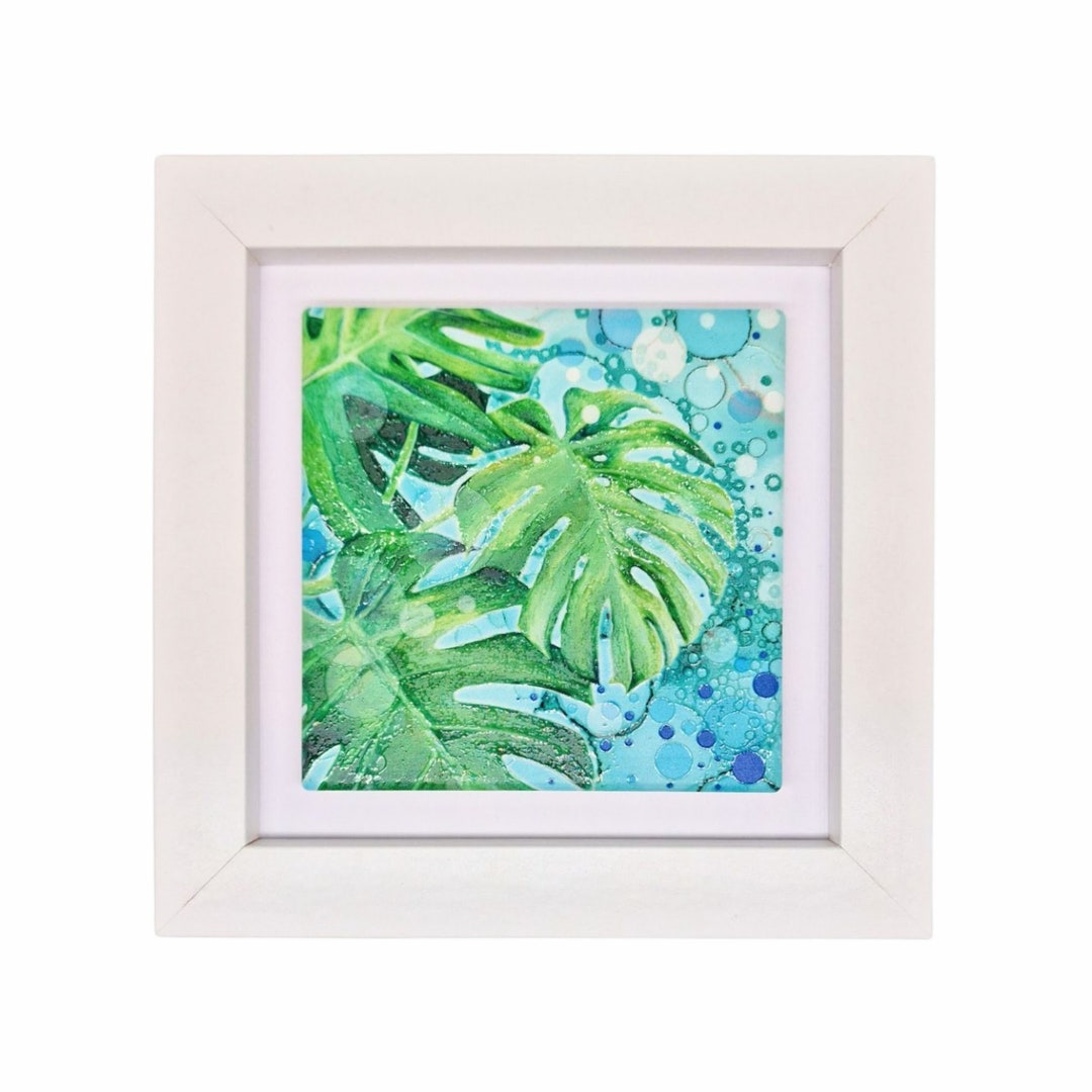 Ceramic Wall Art, Mini Tile Framed Art,housewarming,birthday Gift,hand Painted,home Décor,framed