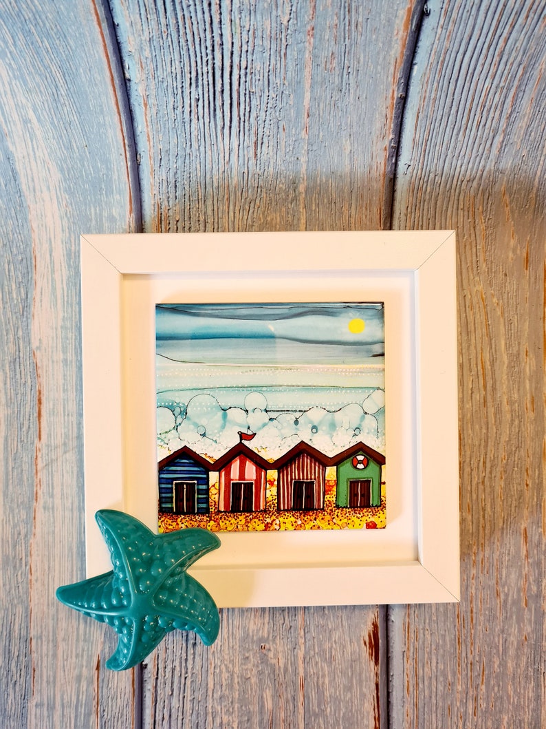 Ceramic wall art mini tile framed arthousewarmingbirthday Etsy