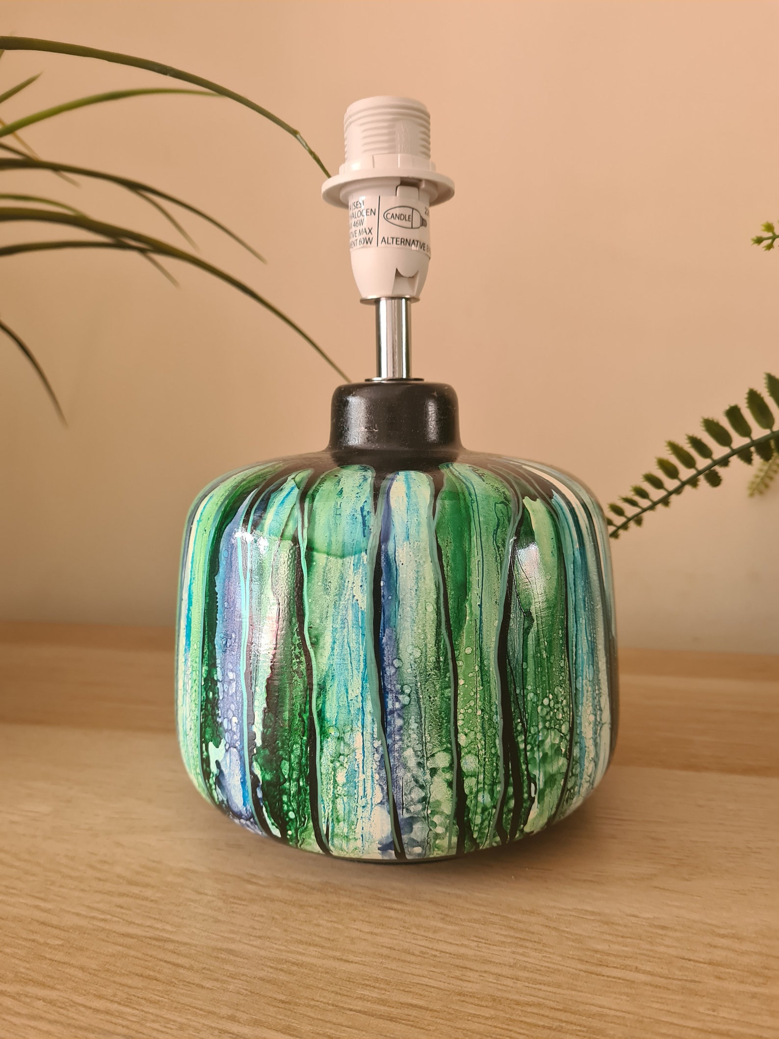 Hand Painted Table Lamp Ceramic Table Lamp Home Décor Etsy