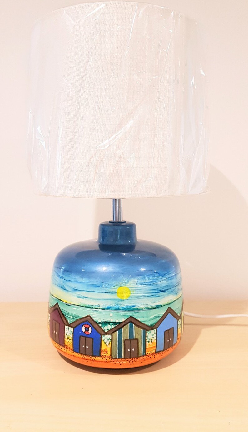Hand painted ceramic Table Lamp home decor housewarming gift Etsy