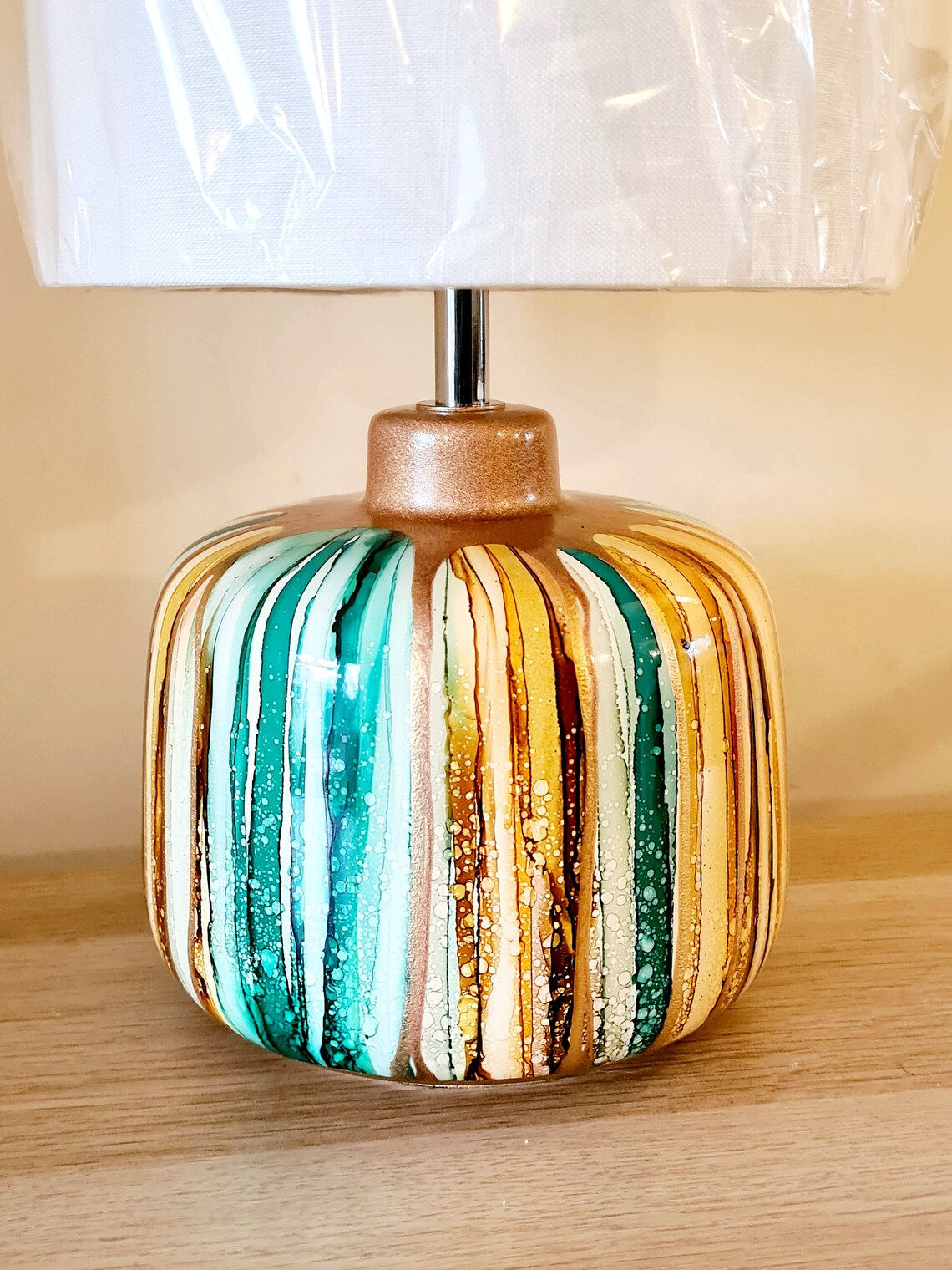 Hand painted table lamp ceramic table lamp home décor Etsy