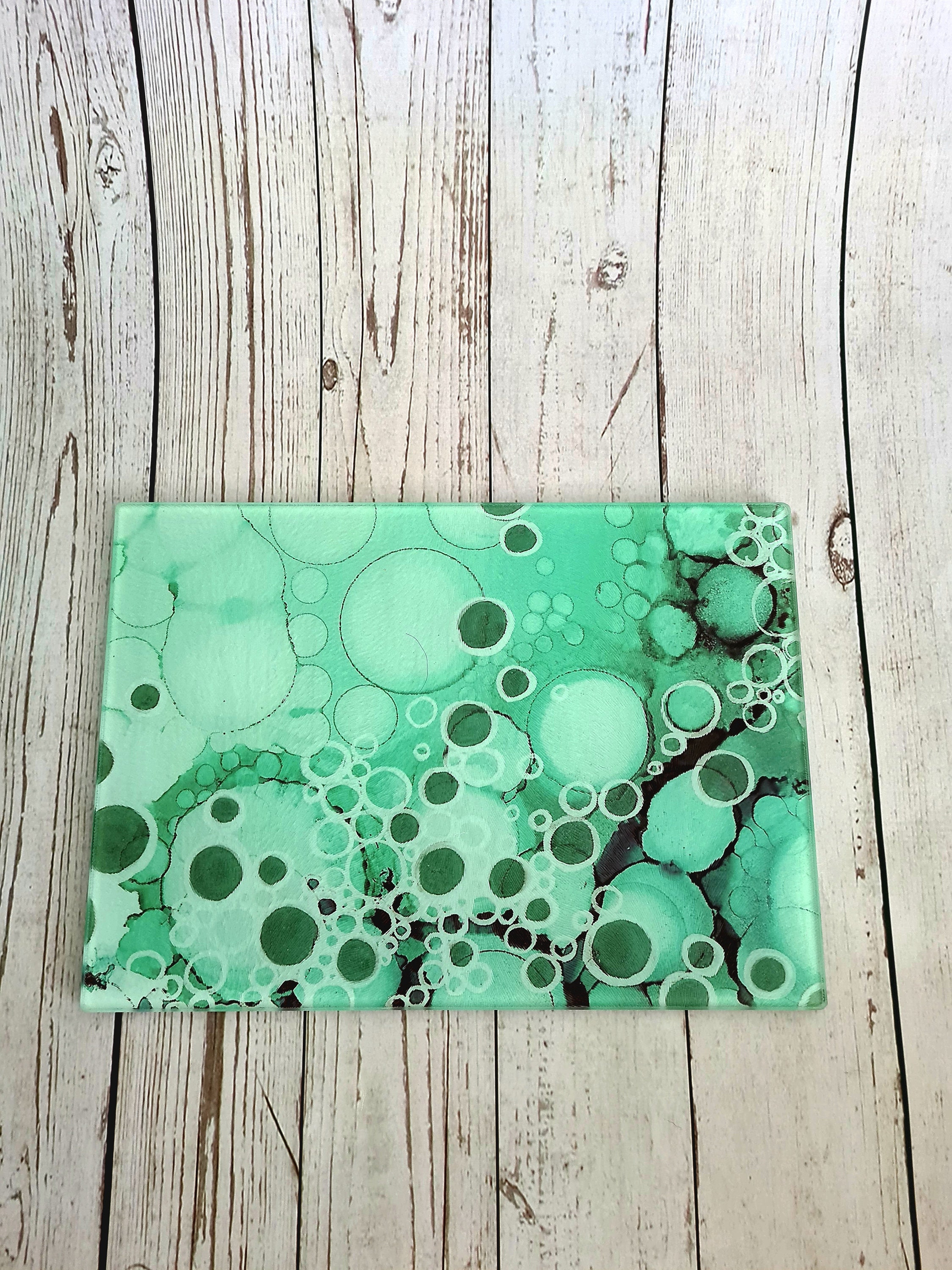 Green Glass Chopping Board Jade Green Worktop Saver, Large Cutting Board,  Kitchen Gift, Kitchen Accessories, Mint Green, Pastel Green 