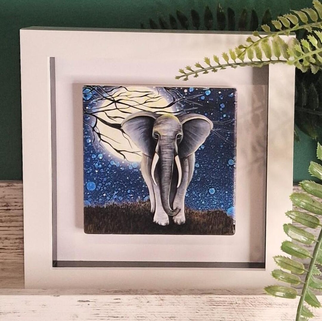象の額入りアート：気まぐれなホームデコレーション、誕生日プレゼント