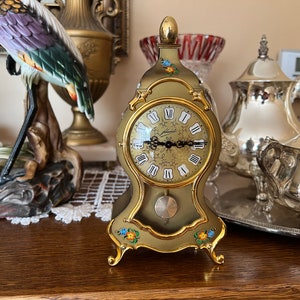 Schmid 8 Day Mantel Clock Vintage Antique