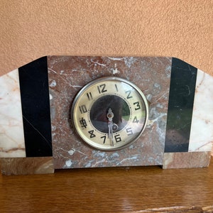 Art Deco France Marble Mantel Clock