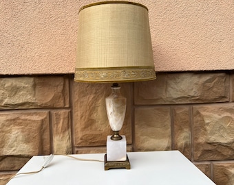 Stylish Marble Bedside Lamp Vintage Cabinet Lamp