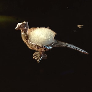 silver pheasant pin cushion