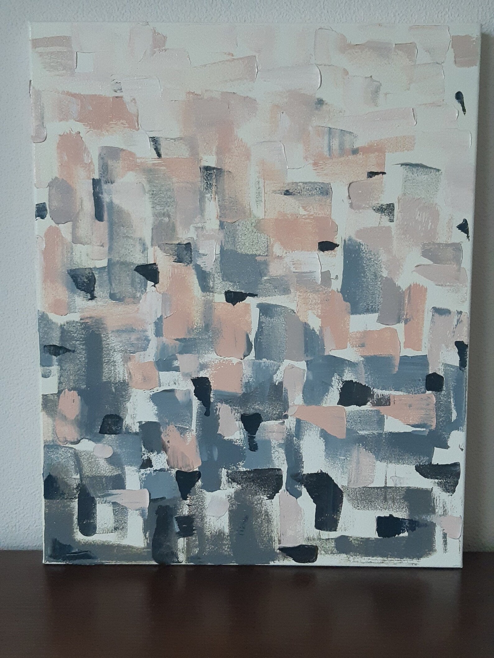 Shades of Gray Abstraction Oil Painting Decor for Home Wall Etsy