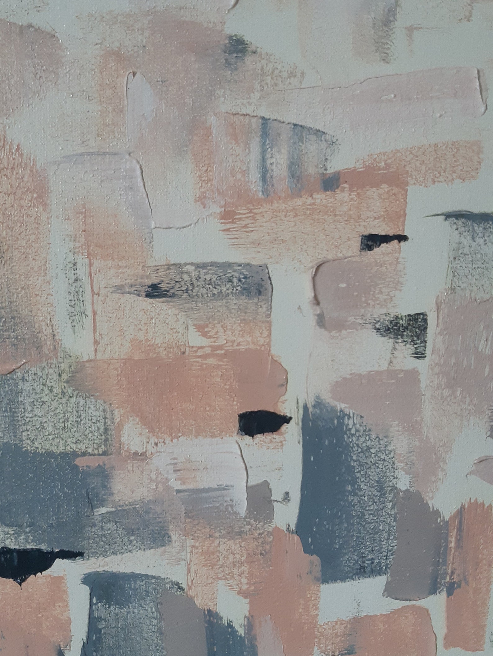 Shades of Gray Abstraction Oil Painting Decor for Home Wall Etsy