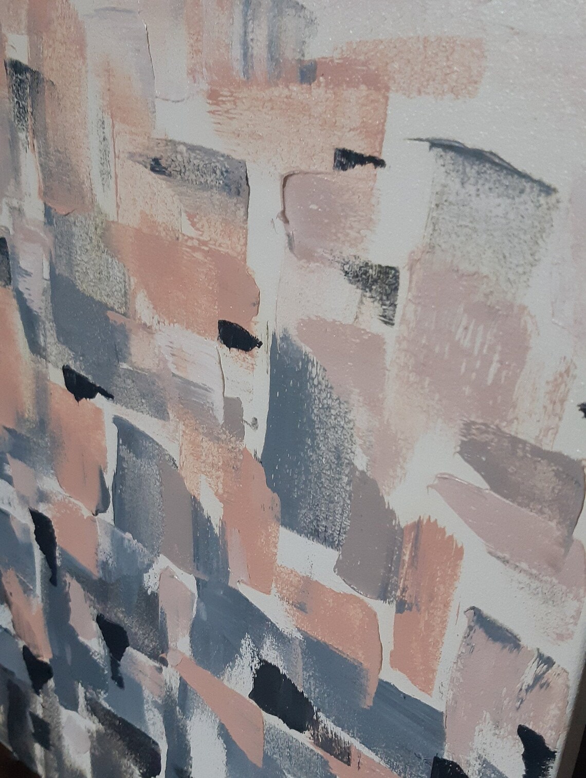 Shades of Gray Abstraction Oil Painting Decor for Home Wall Etsy