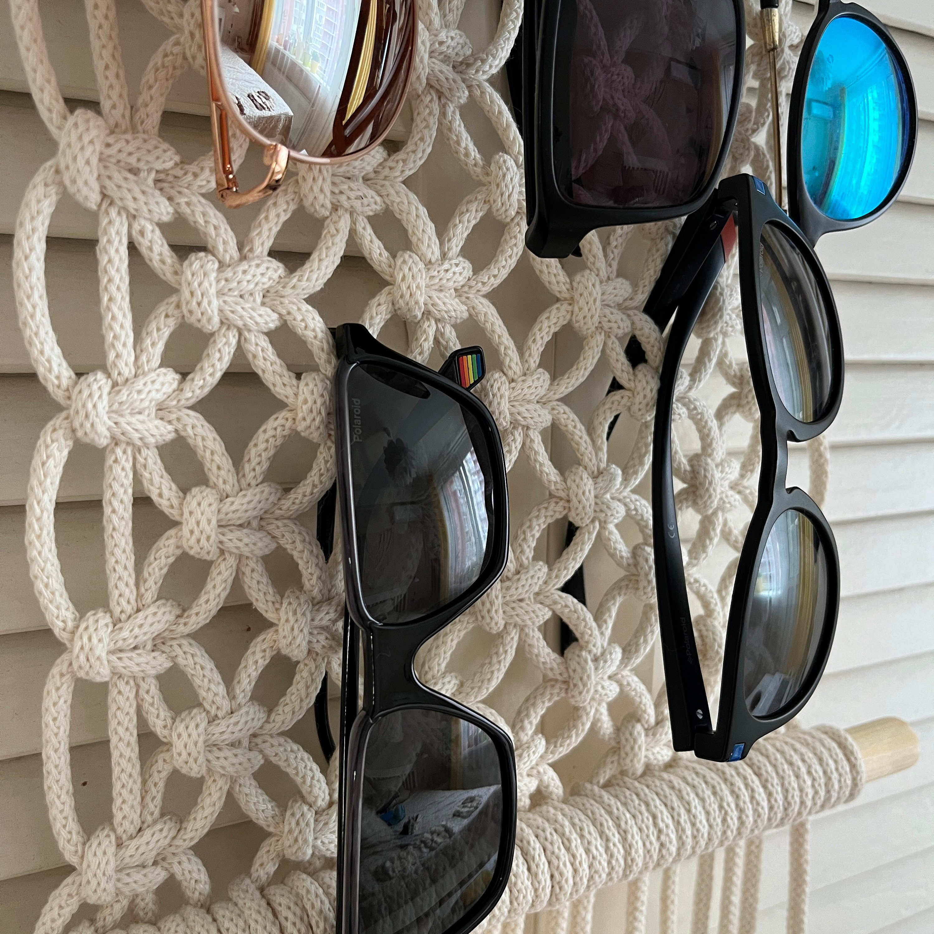 Makramee mehrere Brillenhalter Ständer Niedlicher Brillenhalter Wand  Brillen Sonnenbrillenhalter Brillenhalterständer - .de