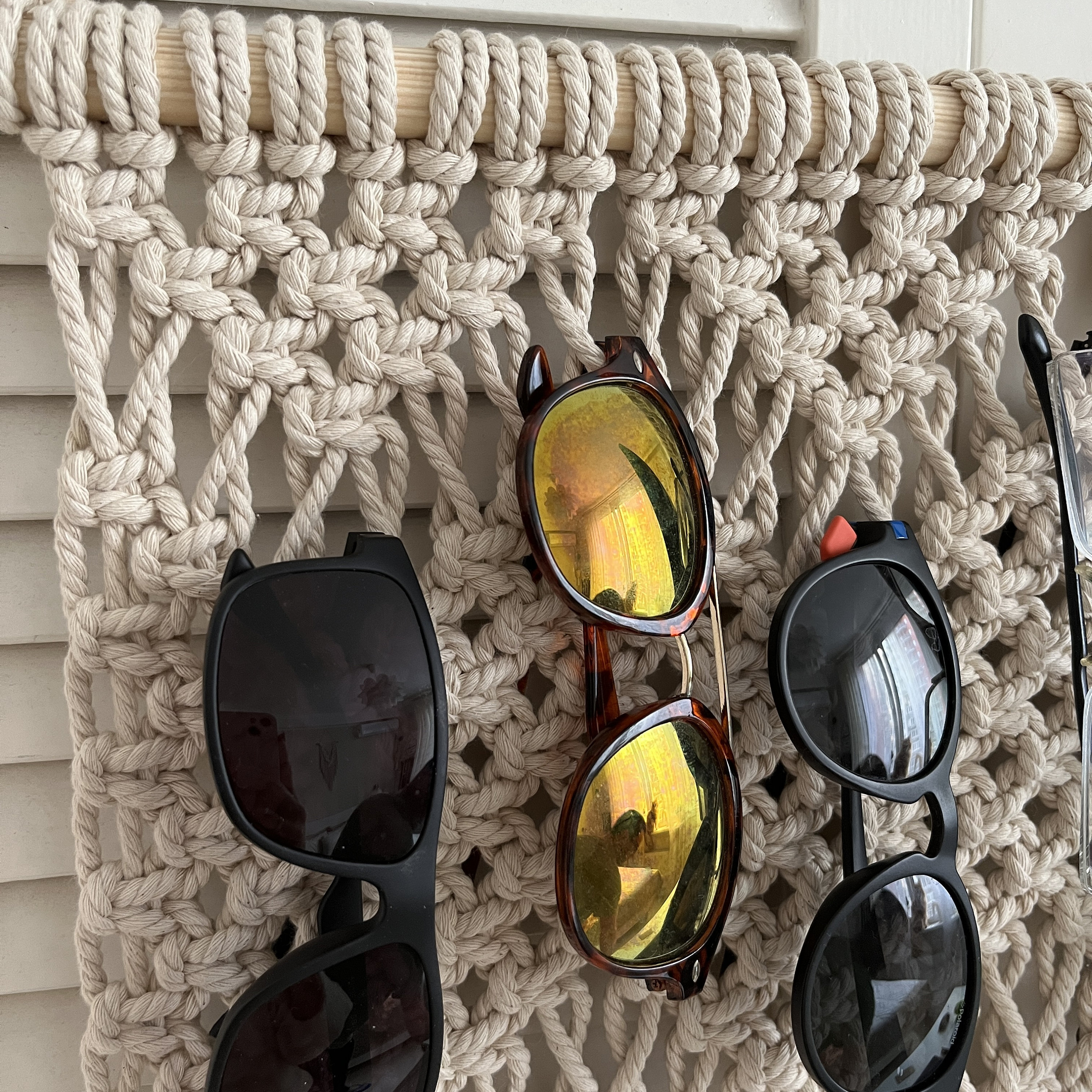 Porte-lunettes En Tissu Doublé Peluche - Support De Bureau - Pour Lunettes De Vue Et De Soleil - Bleu Marine - 6