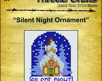 Silent Night Ornament cross stitch pattern