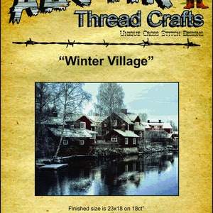Winter Village Cross Stitch Pattern