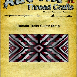 Indiansk stil Buffalo Trails gitarrrem vävstolsmönster