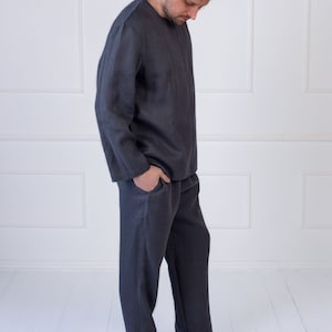 Mens Linen Pyjamas Etsy Canada
