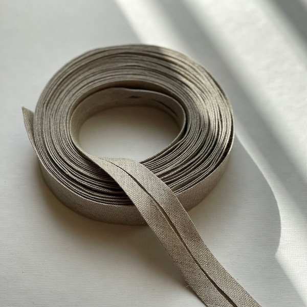 Linen bias tape / Natural bias tape / Bias binding / Double fold bias tape / Linen binding / Double fold binding