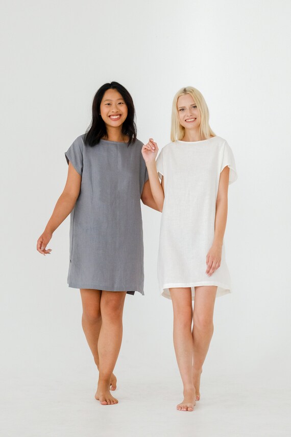 Linen Bridesmaid Dress: Summer Linen Tunic Loungewear