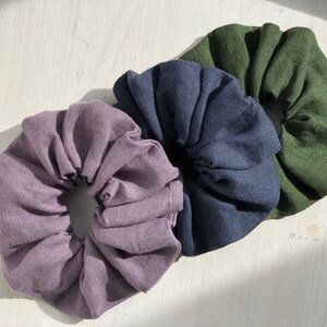 Linen Scrunchie/ Hair Rubber/ Organic Hair Scrunchie/ Gift for HER/ Linen Hair Scrunchie