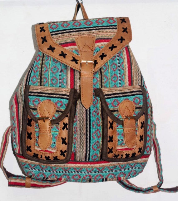 Gheri/leather Backpack - Etsy Israel display picture 1
