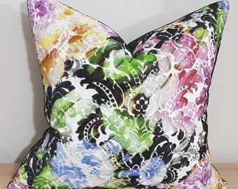 Designers Guild Christian Lacroix Dream Velvet Jais Fabric Cushion Cover 45x45 cm
