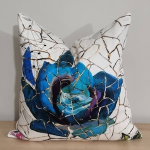 Designers Guild Christian Lacroix Eclats De Roses Nacre & Omega Velvet Cushion Cover 45x45 cm