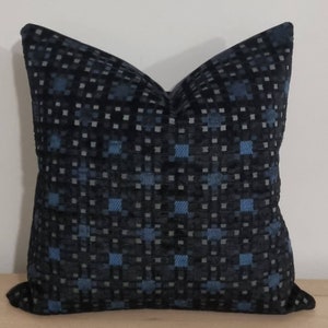 Designers Guild Lamego Delft & Omega Velvet Cushion Cover 40x40 cm