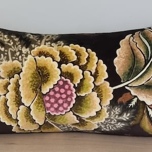 Designers Guild Rose De Damas Velours Cranberry Fabric Cushion Cover 30x50 cm
