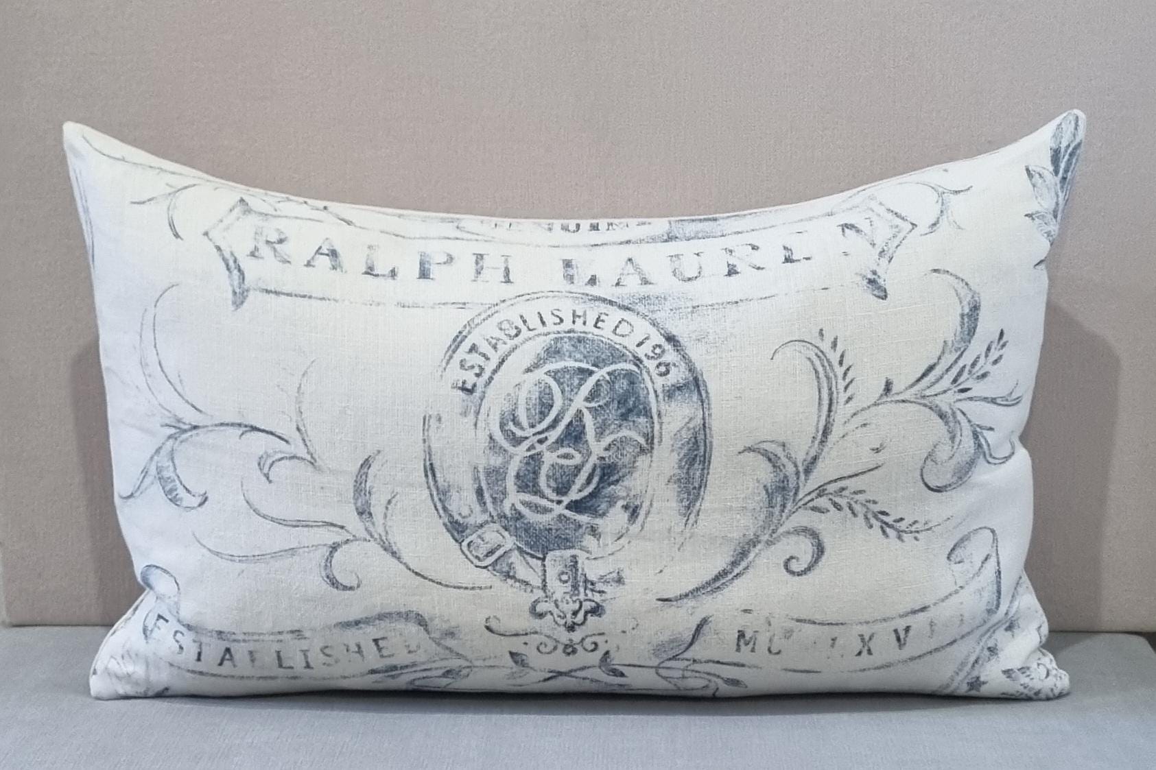 Ralph Lauren Gunnison Hopsack Porcelaine Fabric Cushion Cover