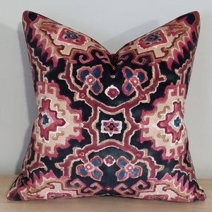 Linwood Kami Damson & Omega Velvet Cushion Cover 43x43 cm