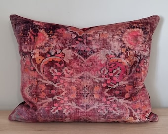 Linwood Omega Prints Genie Magenta & Omega Velvet Cushion Cover 33x43 cm