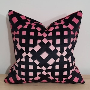Designers Guild Christian Lacroix Soft Laveu Magenta & Omega Velvet Cushion Cover 45x45 cm