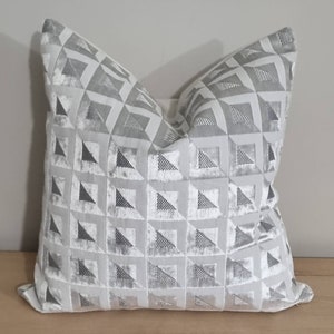 Designers Guild Monserrate Oyster & Omega Velvet Cushion Cover 40x40 cm