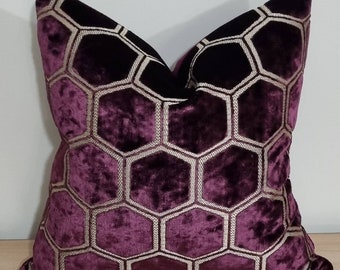 Designers Guild Manipur Damson Fabric Cushion Cover 45x45 cm