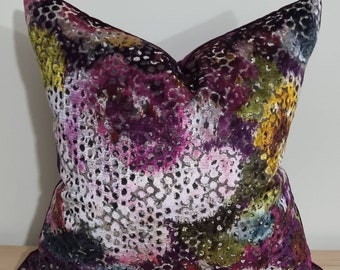 Designers Guild Mattiazzo Damson & Omega Velvet Cushion Cover 45x45 cm