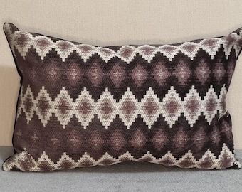 Designers Guild William Yeoward Perzina Aubergine & Omega Velvet Cushion Cover 35x55 cm