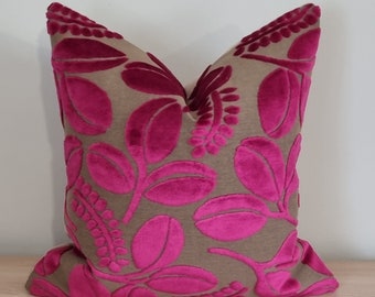 Designers Guild Morskaya Fodera per cuscino in velluto fucsia e Omega 45x45 cm