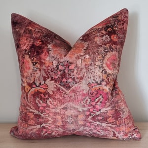 Linwood Omega Prints Genie Terracotta & Omega Velvet Cushion Cover 45x45 cm