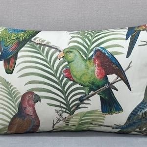 John Derian for Designers Guild Parrot and Palm Azure Fabric