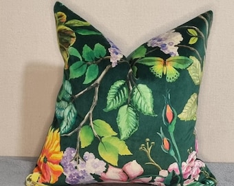 デザイナーズギルド フローラル ピローカバー：ボヘミアン リネン