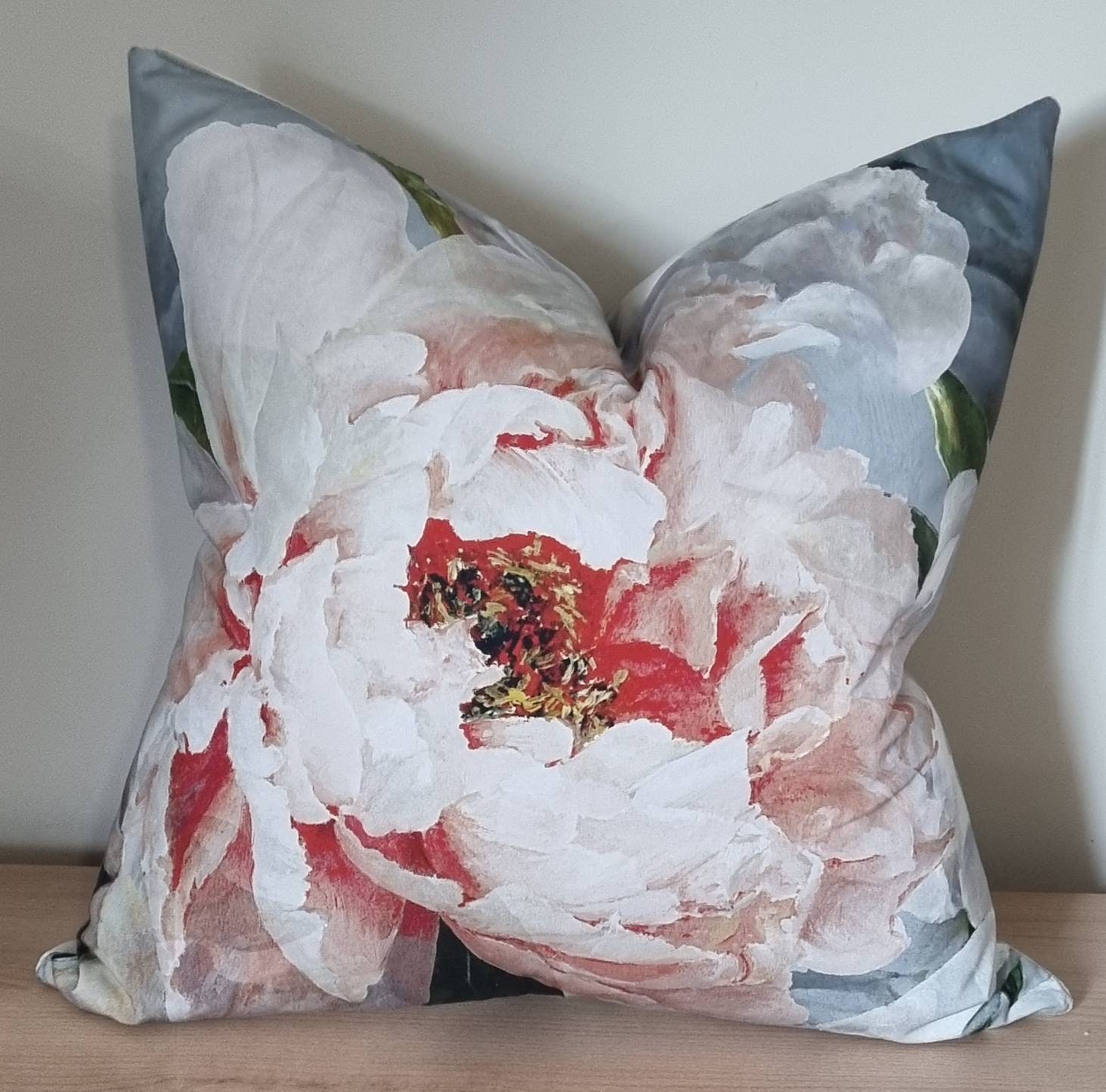 Designers Guild Peonia Grande Zinc Fabric Cushion Cover 50x50 Cm