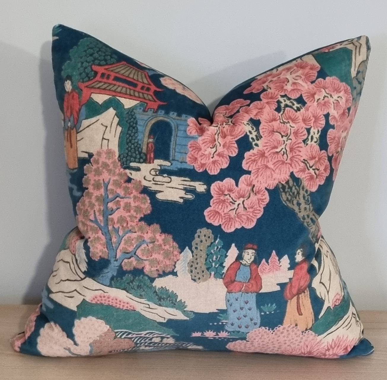 Small Square Pillow in Japanese and Chinese Cotton No. 48 — ASIATICA