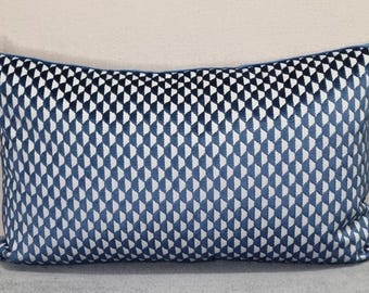 Romo Parada Pepino Indigo & Omega Velvet Cushion Cover 35x55 cm