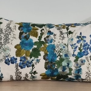 Designers Guild Hollyhock Celadon Cushion Cover 30x50 cm