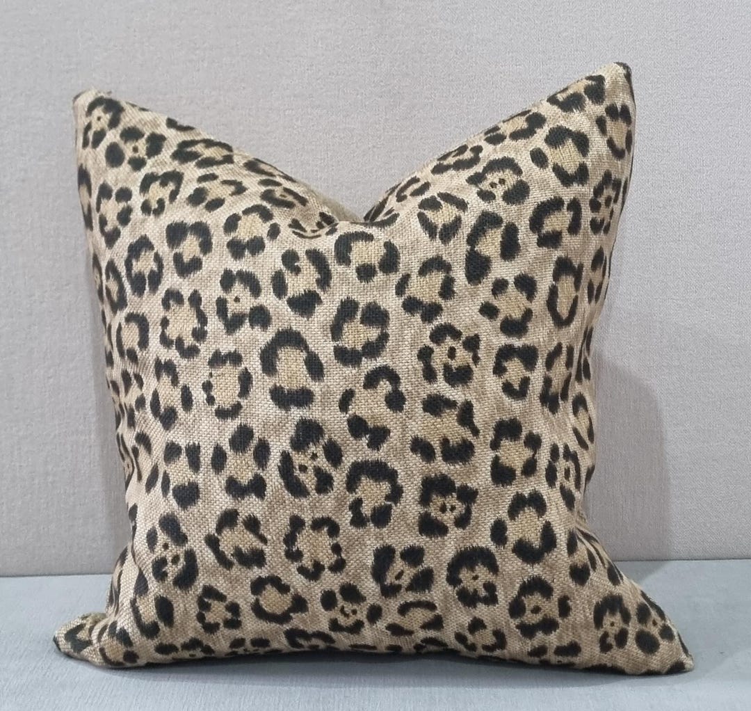 Ralph Lauren Bacara Leopard Bamboo Fabric Cushion Cover 43x43 Cm