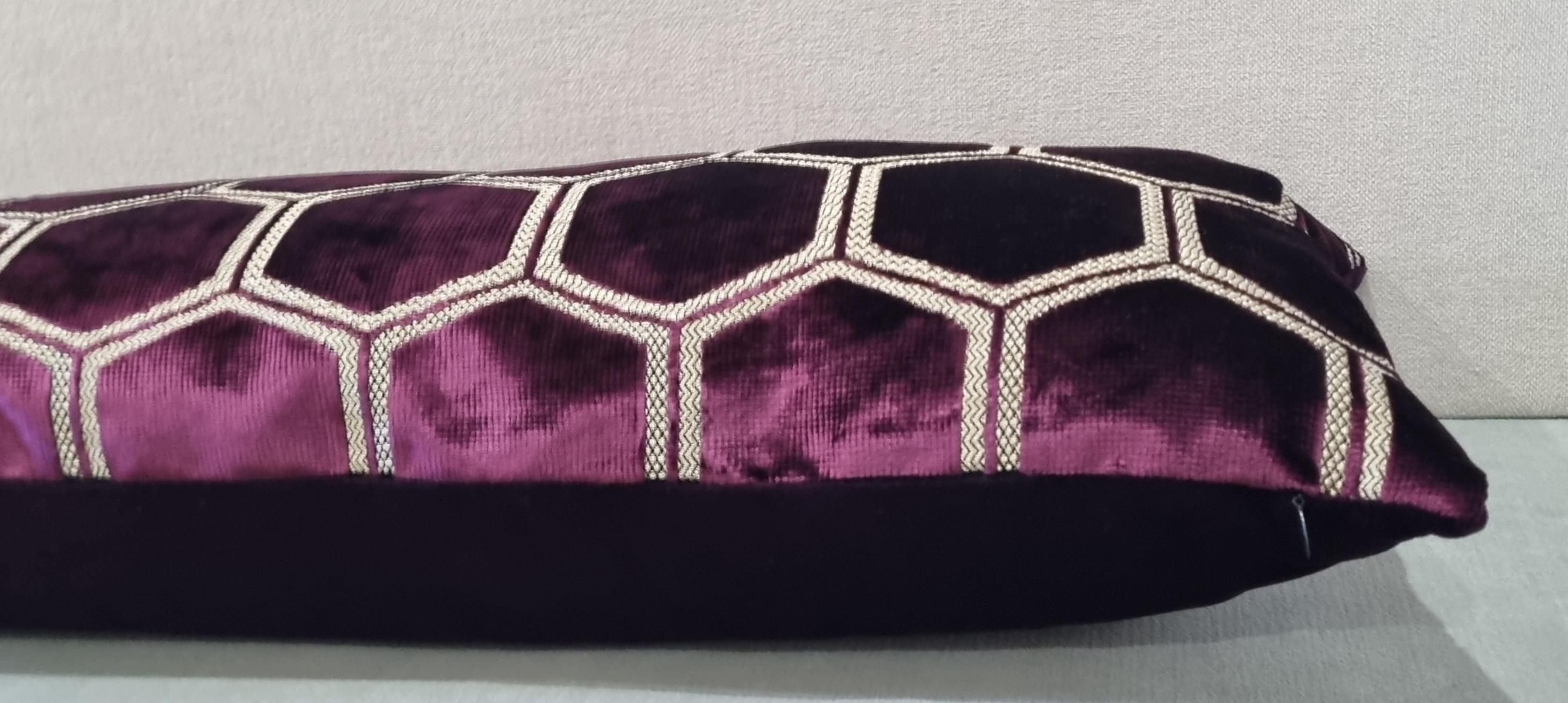 Designers Guild Manipur Damson Fabric Cushion Cover 11x26 Inches