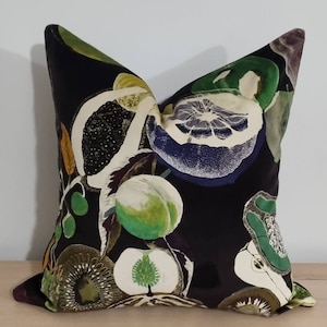 Designers Guild Christian Lacroix Soft Manaos Onyx & Omega Samt Kissenbezug 43 x 43 cm