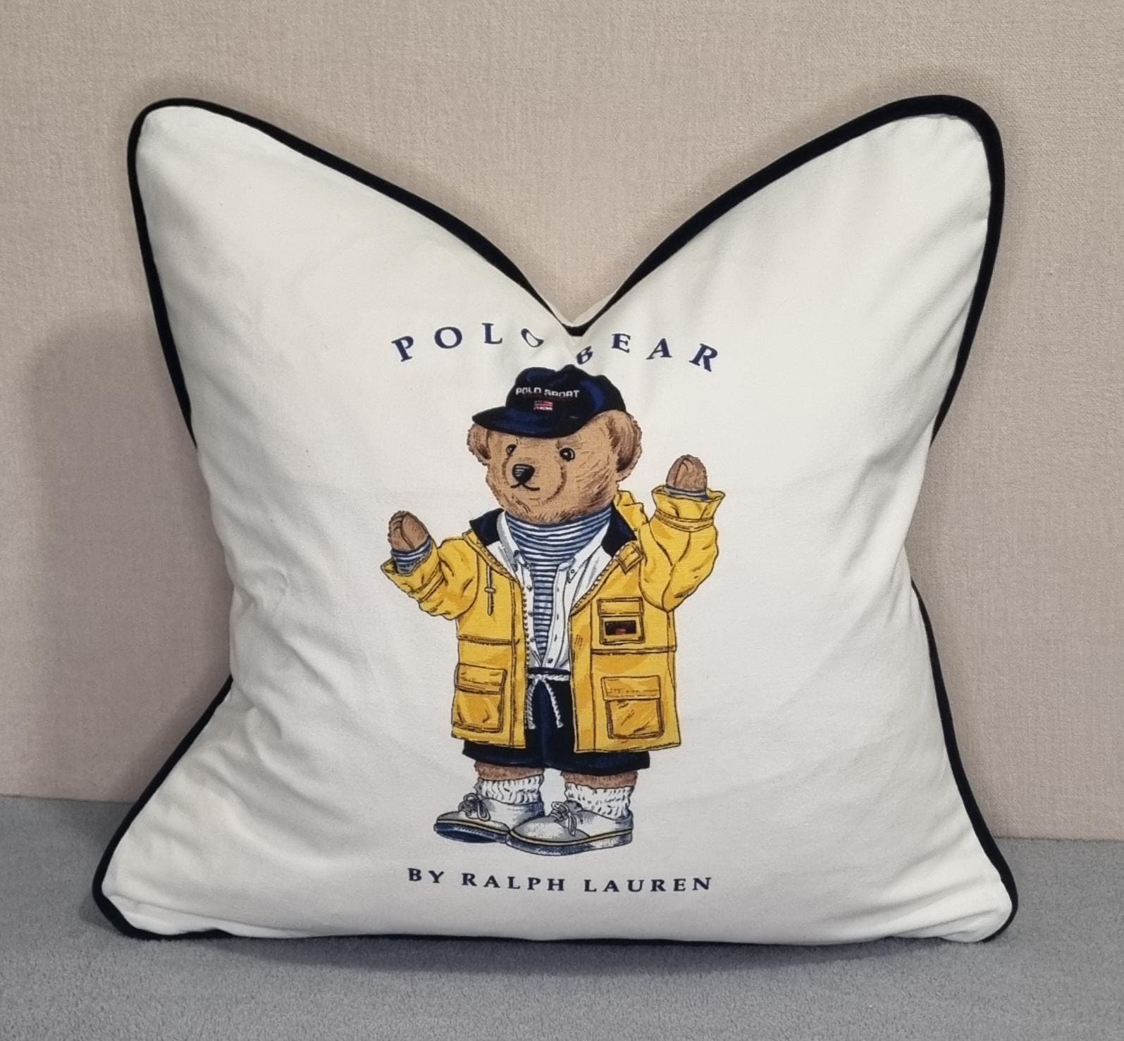 超レア　ビンテージ　ラルフ・ローレン　クッションカバー Ralph Lauren Vintage Polo Bear Fabric Cushion Cover/pillow